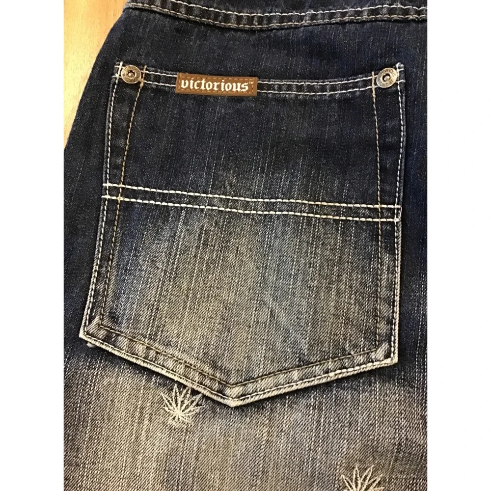 Victorious Urban Couture Jean Denim Shorts Mens Sz 30 Big Mary Jane 90s Y2K